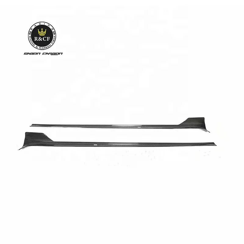 

For Teslal Model S Carbon Fiber Side Skirts Extensions for Teslal Model S 2021+ Rear Carbon Fiber Side Skirts
