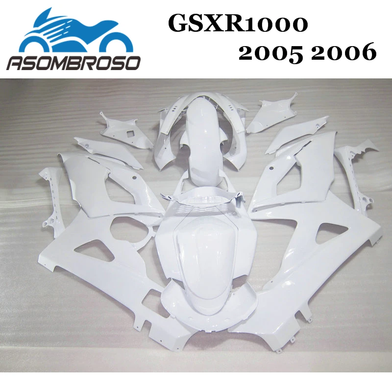 

100% Fairing kits for Suzuki GSXR1000 2005 2006 white K5 K6 GSXR1000 motorcycle Fairings parts LK05