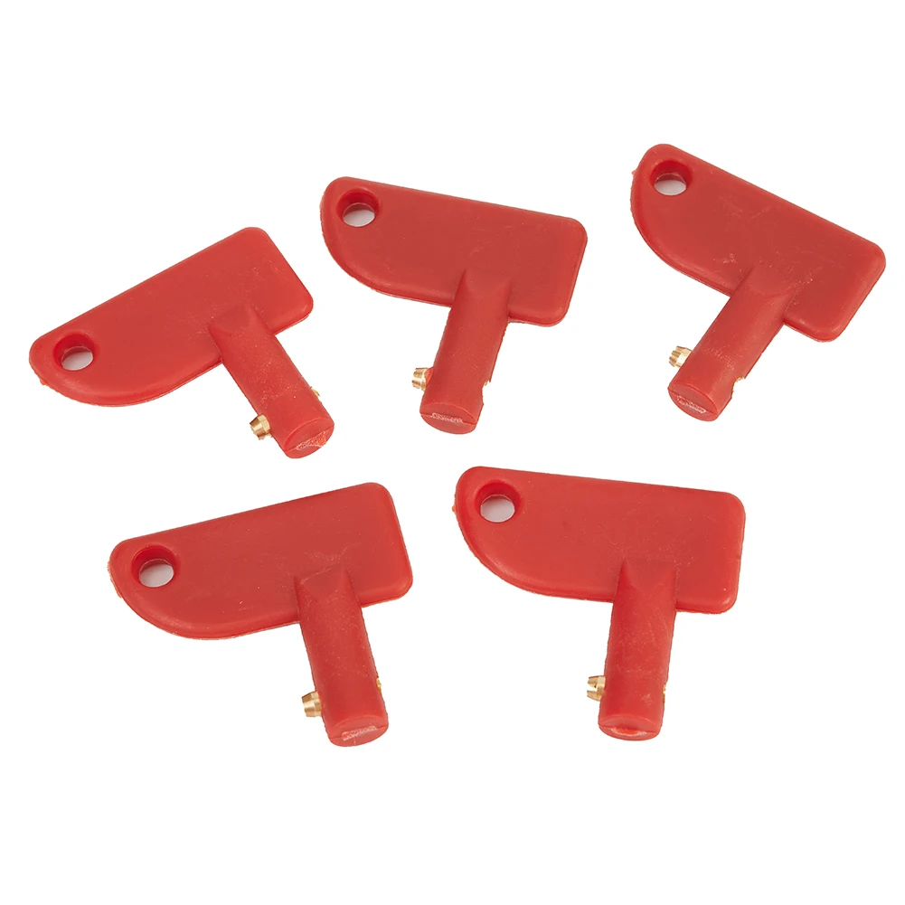 Set of 5 Spare Keys for Isolation Switches Designed for Automotive Marine and Electric Vehicle Power Cut-Off Systems