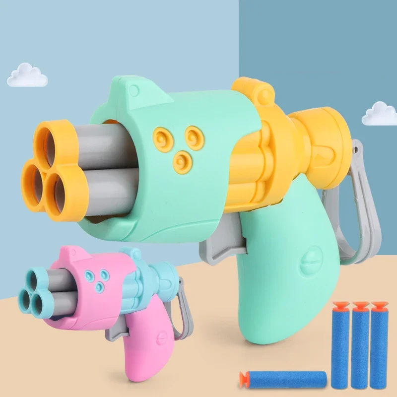 Foam Soft Bullet Toy Gun Launcher for Fun, Jogo seguro para crianças, Jogos de tiro ao ar livre