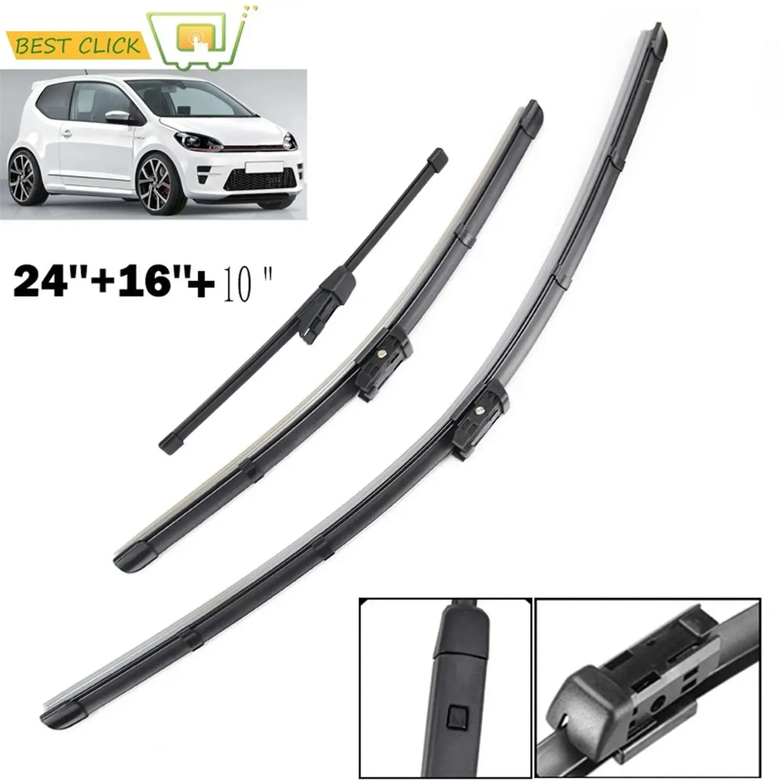 

For Volkswagen VW UP2011-1017 Windshield Wiper MXDDWLKJ Wiper 24 + 16 + 10 Wiper