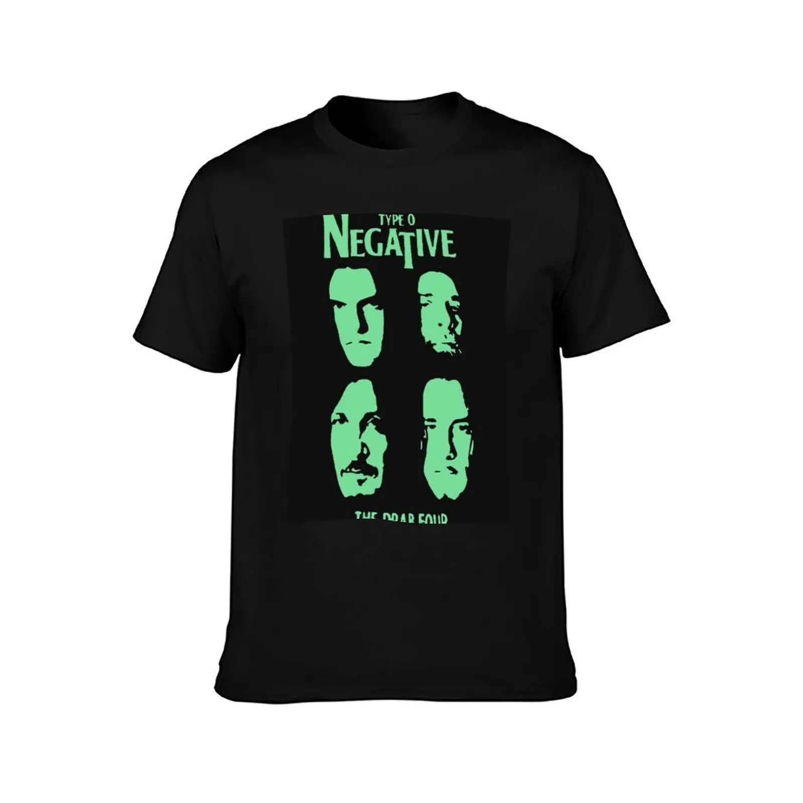 Type O Negative T-Shirt, Summer Casual Cotton Tee, Oversized Streetwear Tops, Vintage Graphic Print, Loose Fit Short Sleeve