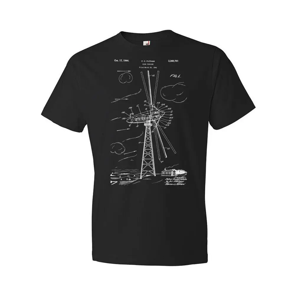 Wind Turbine Shirt Wind Farm Tee Power Technician Engineer Gift Architect Gift High Quality 100%Cotton Short Sleeve