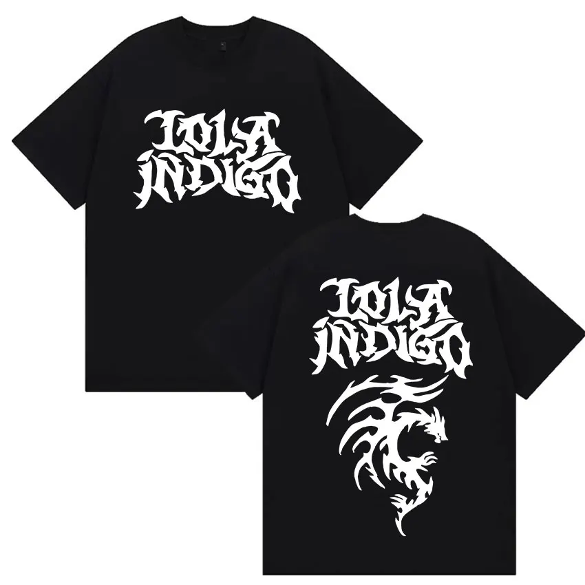 

Футболки с двусторонним принтом Singer Lola Tour Indigo, мужская и женская одежда, модная футболка высокого качества, летние хлопковые футболки большого размера