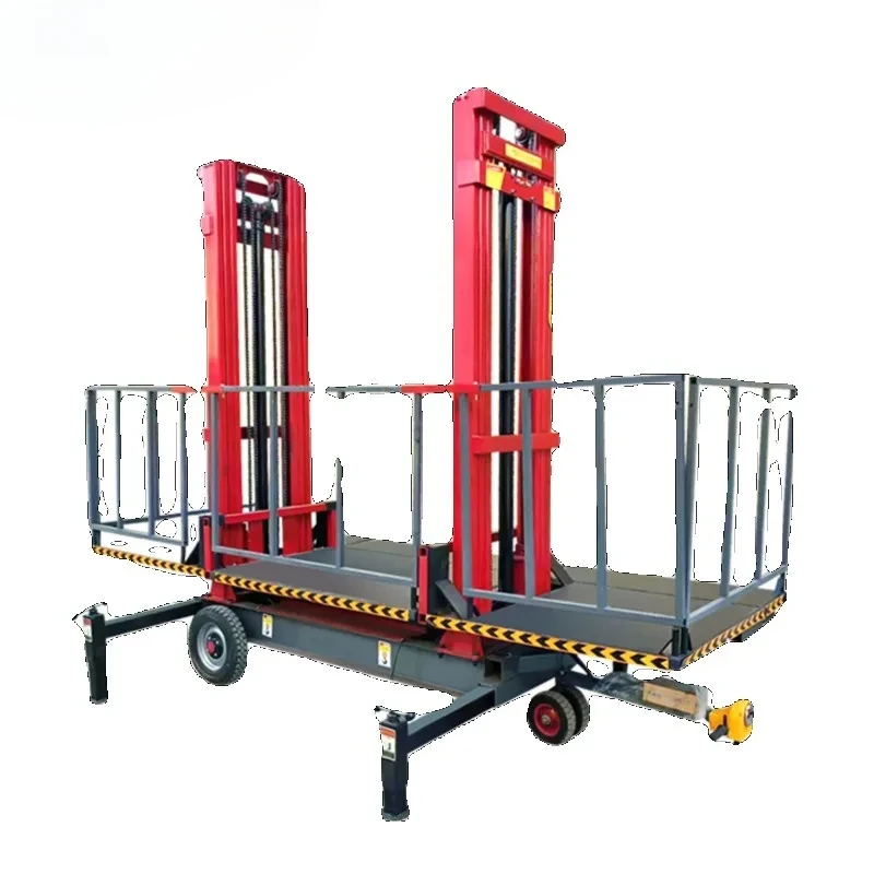 Small movable electro-hydraulic lifting platform wall plastering platform construction site scaffolding brick loading machine