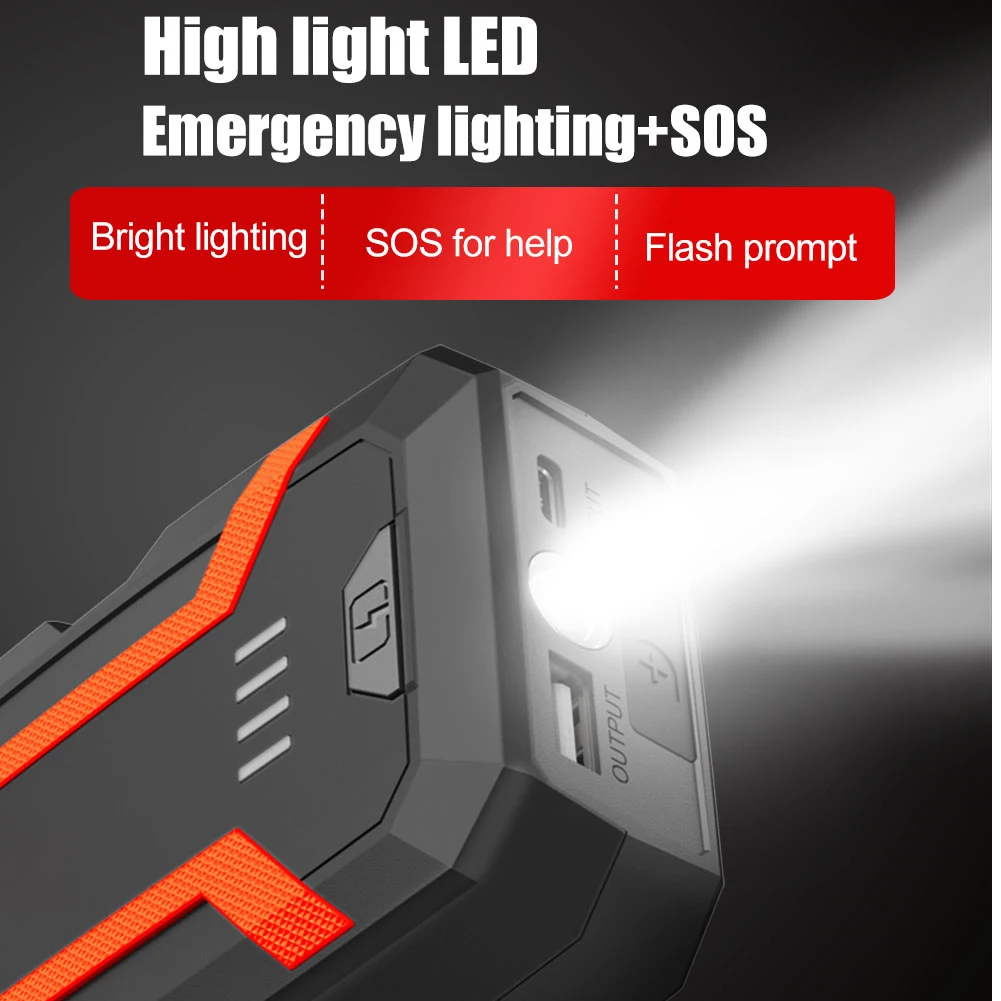 37000mwh Avviatore di emergenza portatile per auto di emergenza Avviatore di emergenza Booster Jump Box Power Bank