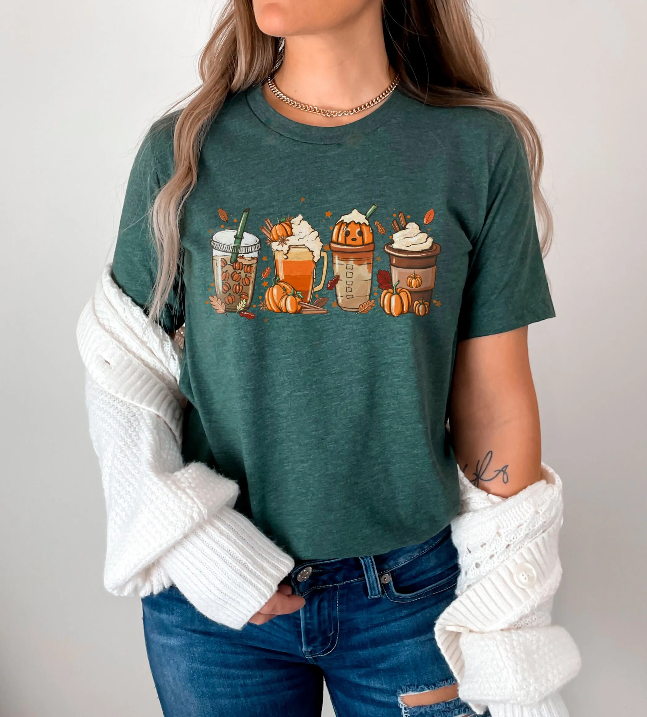 

Fall Coffee T Shirt Cute Lover Pumpkin Spice Thanksgiving For Women Latte