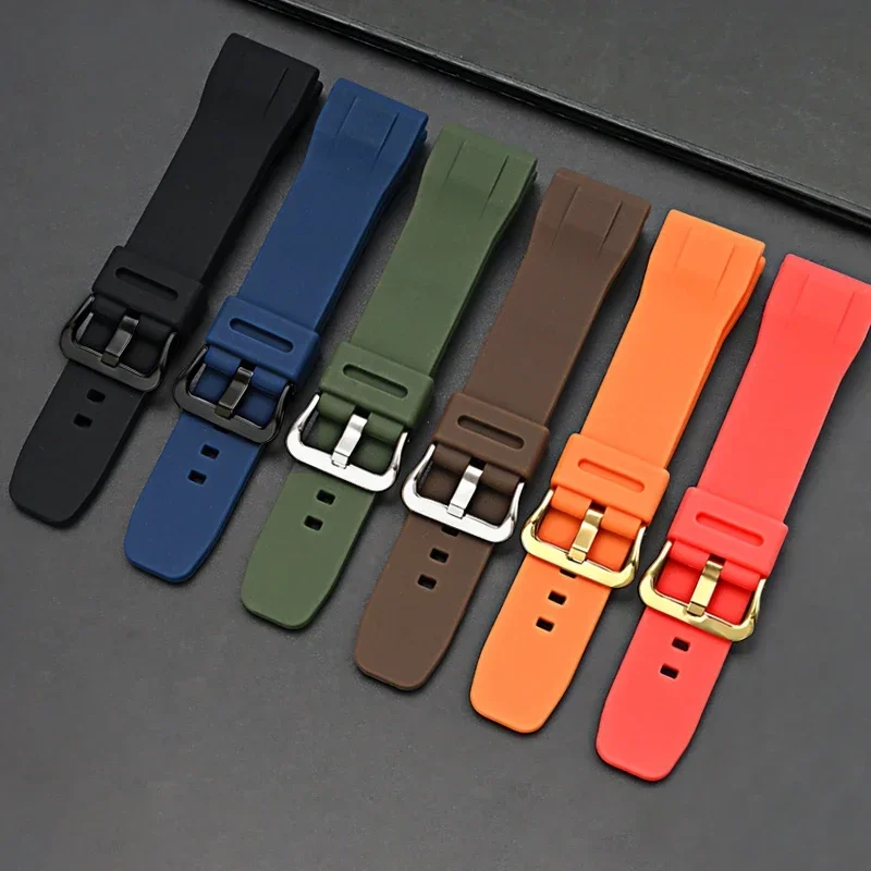 Strap for Casio PROTREK Series PRG-650Y/600 PRW-6600 GA-2000 Sport Waterproof High Tensile Silicone Watch Band Bracelet 24mm
