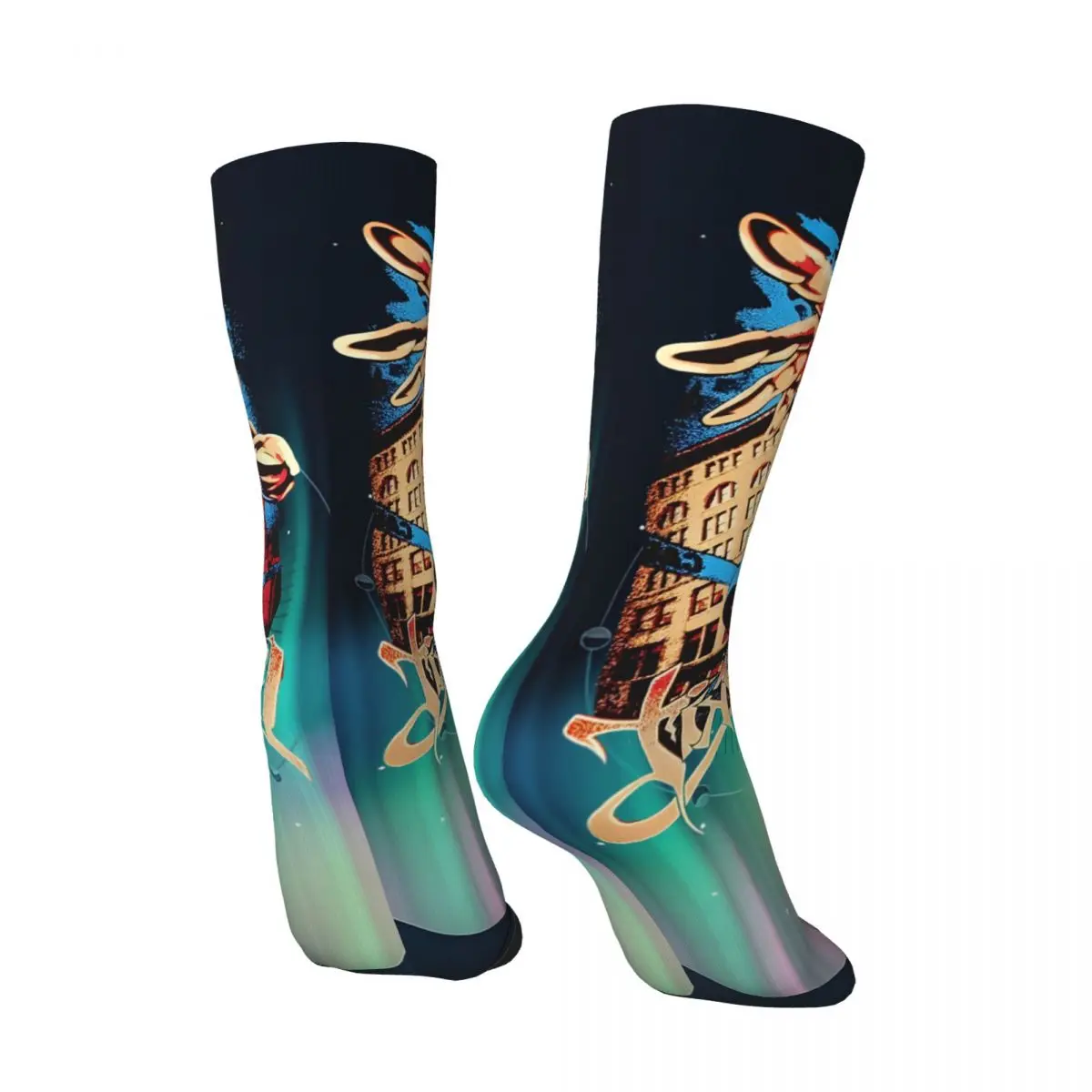 Retro Rap Men's compression Socks Unisex Limp Bizkit Harajuku Pattern Printed Novelty Crew Sock