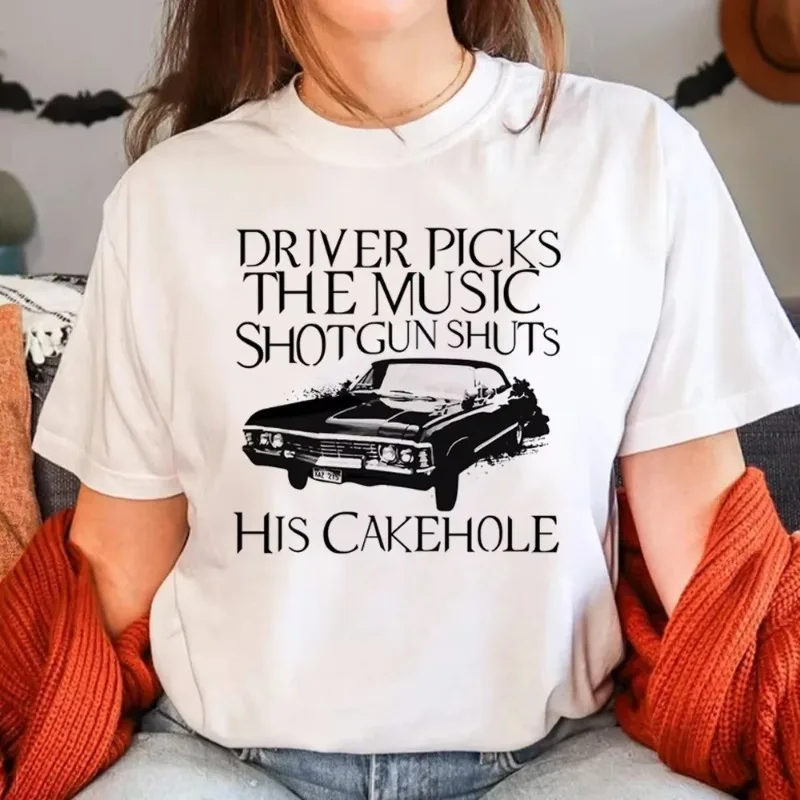 

Supernatural Women's Fashion T-shirt Female Japanese Kawaii T-shirt Female Anime Funny Short Sleeve