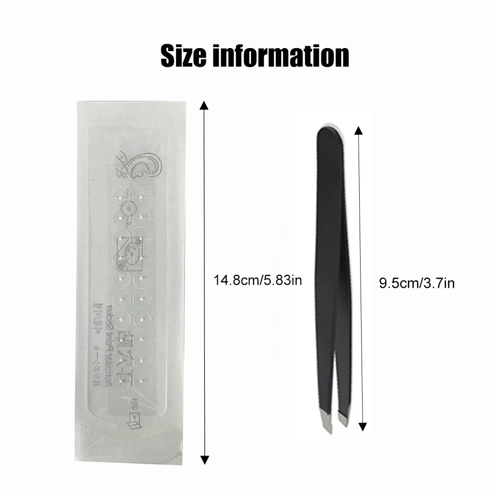 Kit d'autocollants auriculaires d'acupuncture de graines d'oreille 100 pièces graines d'oreille avec tableau d'oreille d'acupression titane perle blanc pince à épiler thérapie TCM