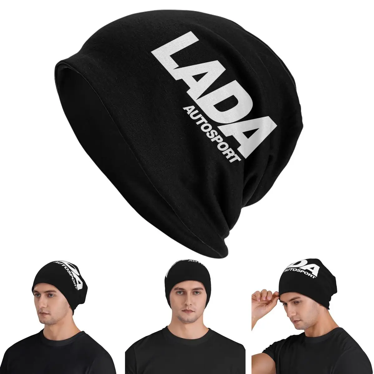 

Lada Autosport Logo (white) Skullies Beanies Hats Warm Autumn Winter Outdoor Cap Knitted Bonnet Caps for Unisex Adult