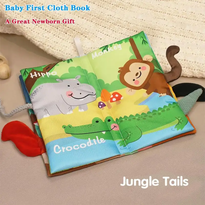 Crinkle Books Touch And Feel Cloth Soft Crinkle Books For Toddler Fabric Soft Toddler Cloth Books 3D Toddler Story Cloth Book