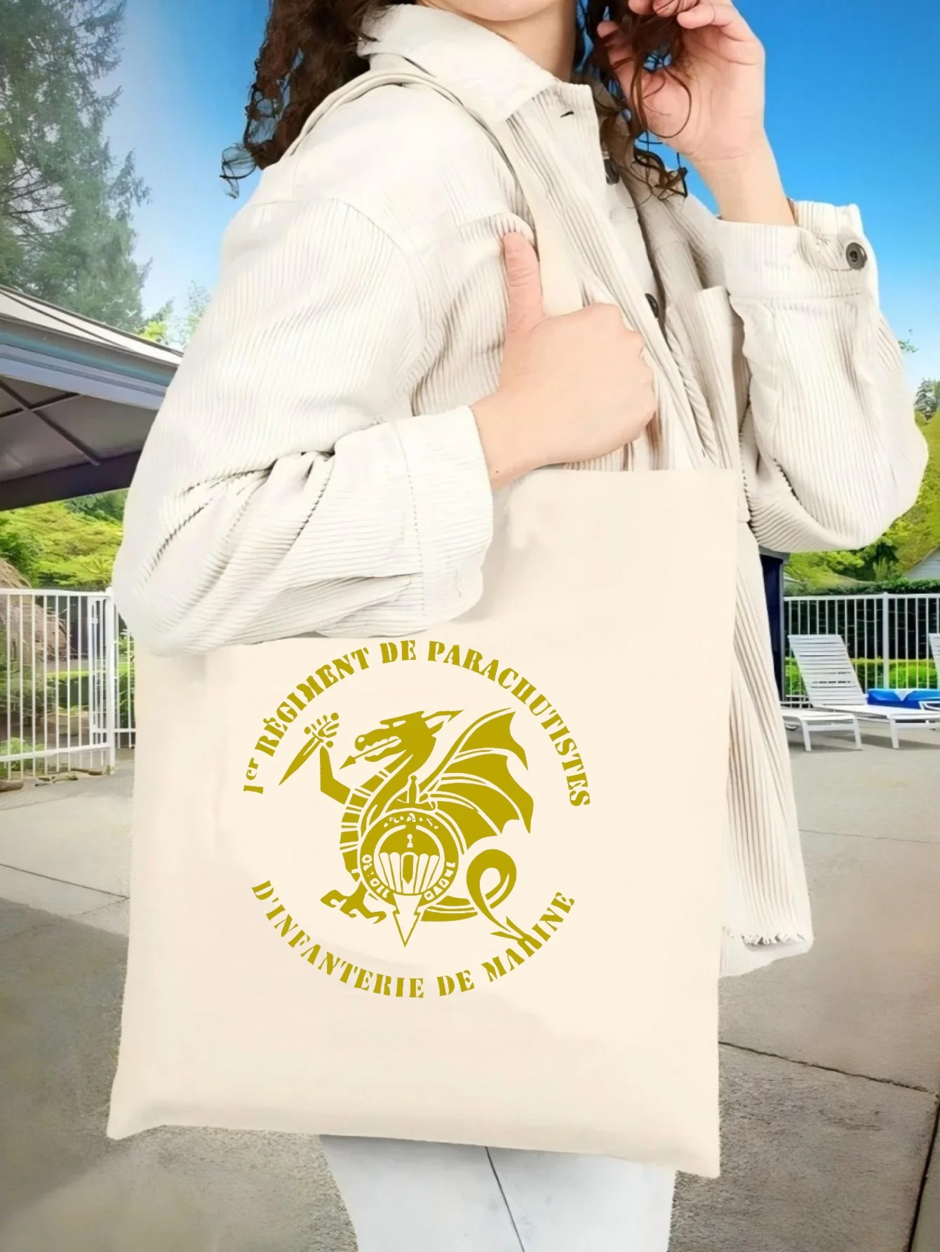 

Сумка-шоппер из холщовой ткани Bae 1st Marine Infantry Paraute Regiment, цвет хаки, новинка 2026 года, унисекс, вместительная, прочная, многоразовая, многофункциональная