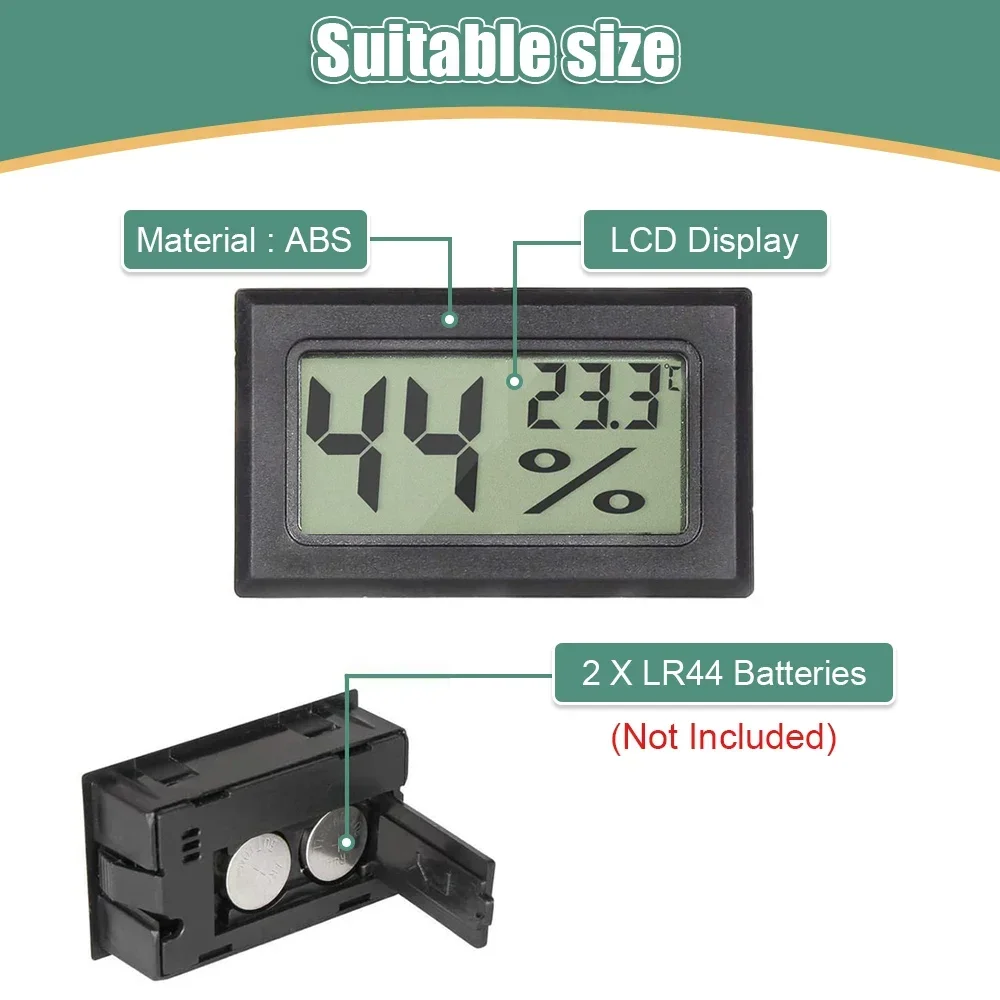 Mini Digital LCD Indoor Thermometer Hygrometer Meter With Waterproof Probe Humidity Meter Sensor For Aquarium Instruments Gauge