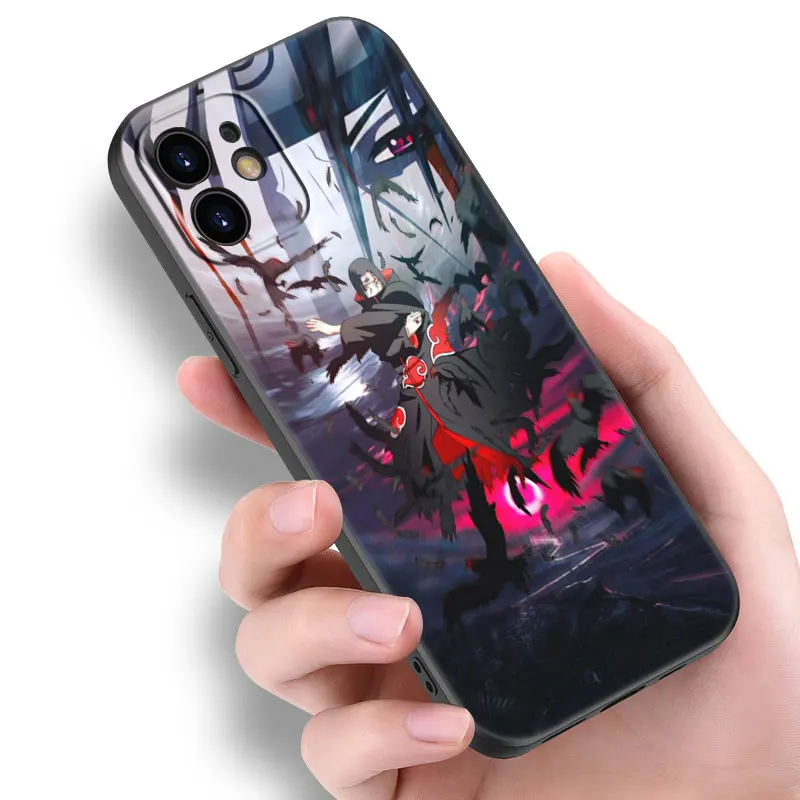 Anime Itachi Uchiha Phone Case For Apple iPhone 14 13 12 Mini 11 Pro XR X XS MAX 6S 7 8 Plus SE 2020 2022 5S Black Cover