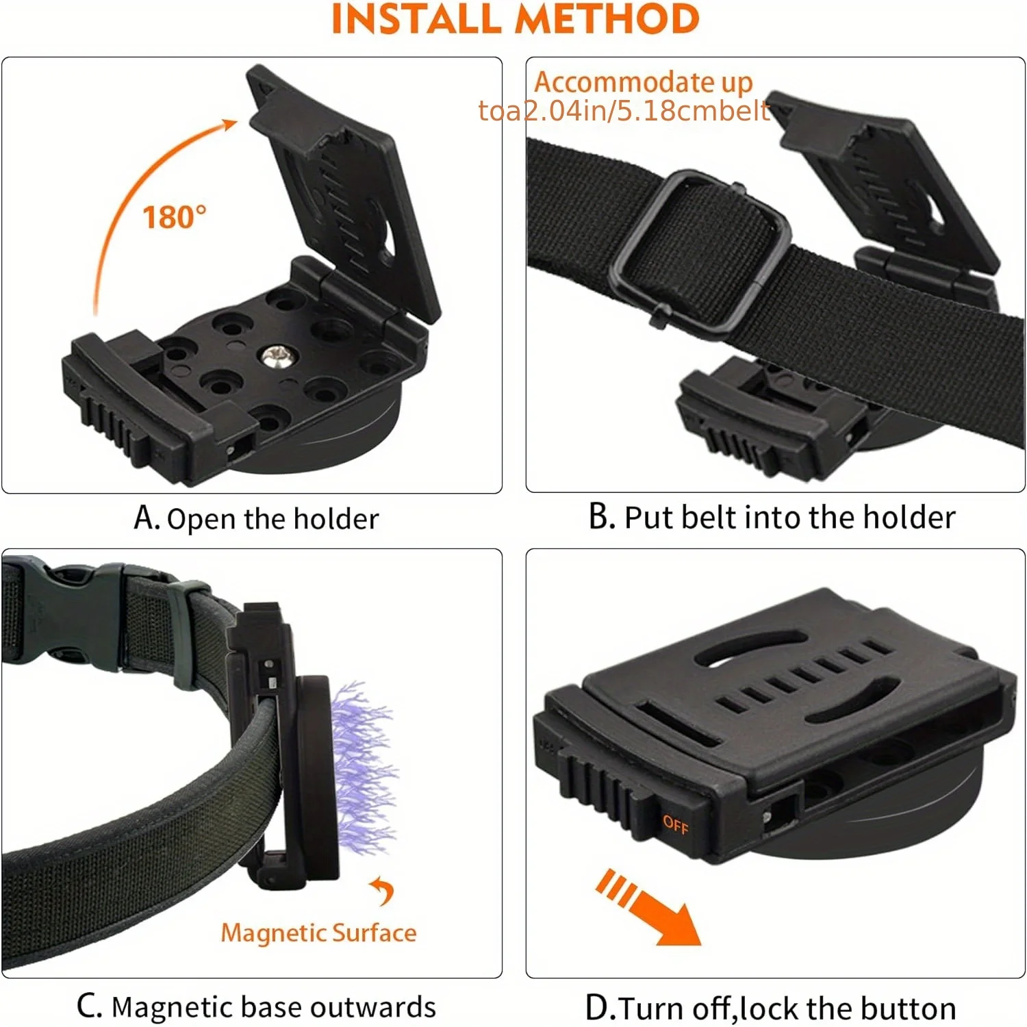 Heavy-Duty Magnetic Tool Belt Clip Non-Slip Magnet Tool Holder Belt for Hammer Screwdrivers Adjustable Wrench Magnetic Tool Belt