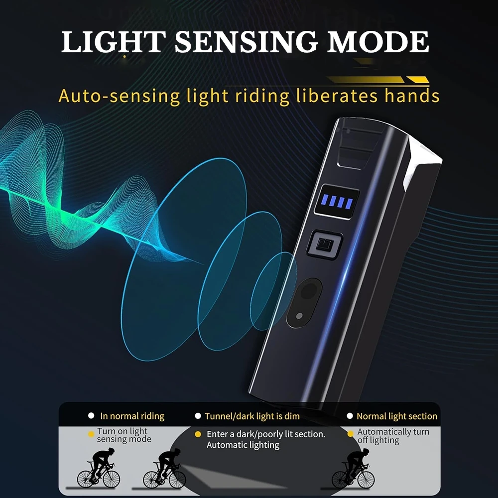 ترقية مجموعة إضاءة الدراجة مصباح LED قوي للدراجة الأمامي USB قابل لإعادة الشحن مع الضوء الخلفي 5 أوضاع للدراجات الطريق MTB