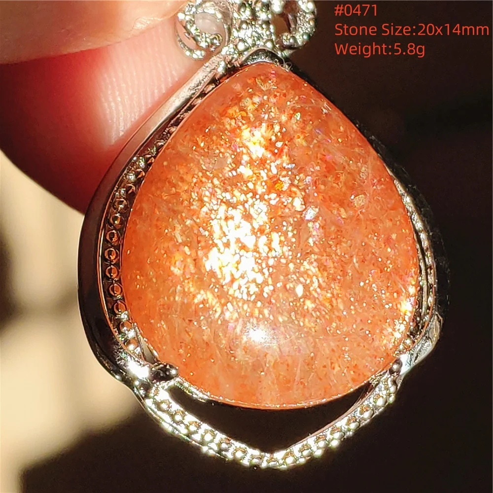 

Natural Orange Sunstone Gold Strawberry Quartz Green Heliolite Pendant Arusha Women Men Water Drop Necklace Jewelry AAAAAA