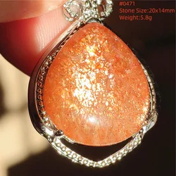 Natural Orange Sunstone Gold Strawberry Quartz Green Heliolite Pendant Arusha Women Men Water Drop Necklace Jewelry AAAAAA