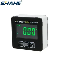 Shahe Electronic Protractor Aluminum Alloy Shell Box Angle Gauge Digital Level Angle Finder Woodworking Measuring Tools