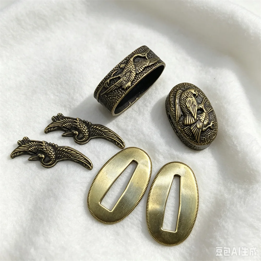 Alloy Menuki Fuchi Kashira Seppa For Japanese Sword Samurai Katana Accessory