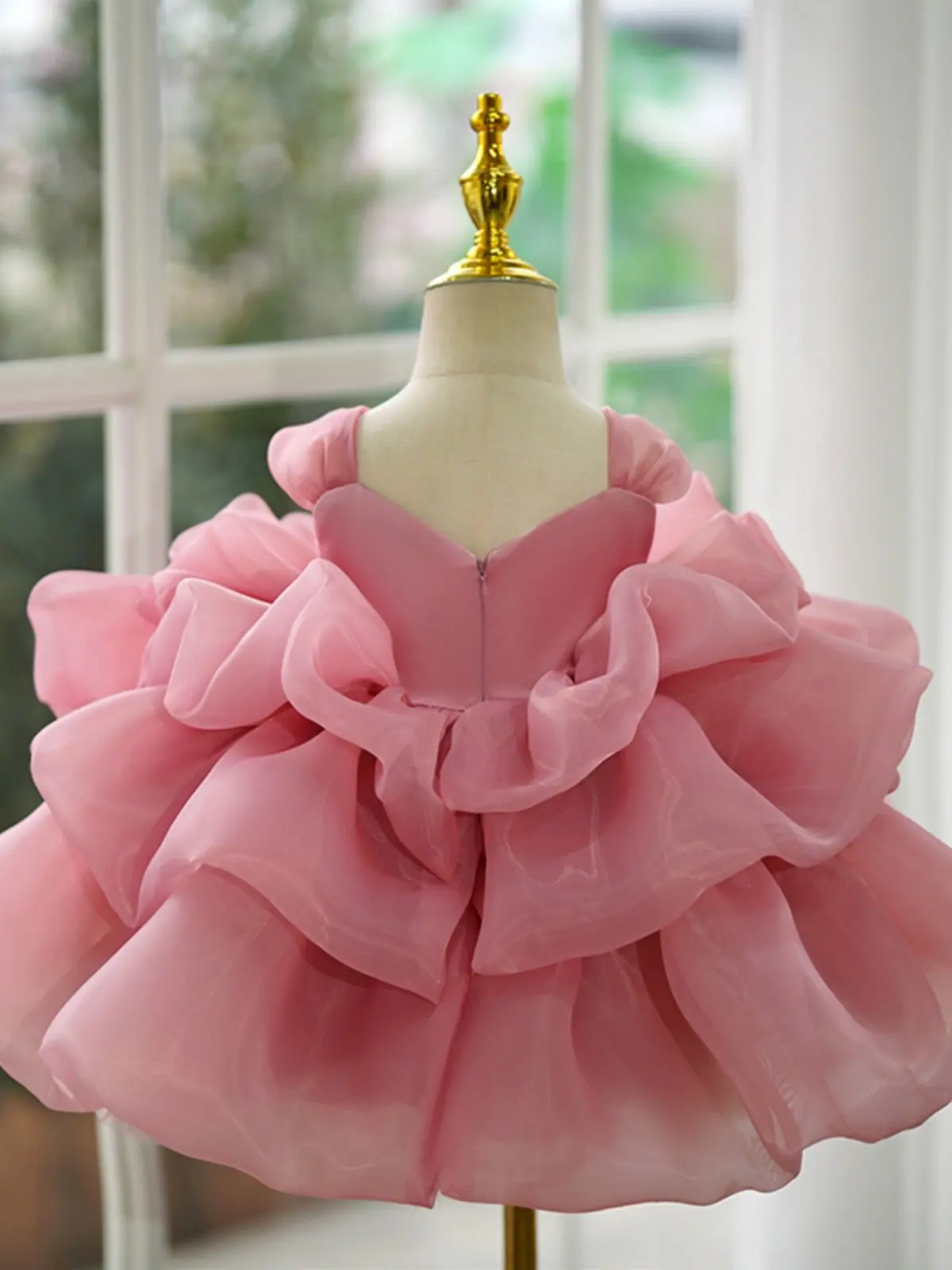 custom-ruffle-puff-sleeve-flower-girl-dress-wedding-pageant-gown-for-kids-birthday-party-formal-dress-for-little-girls