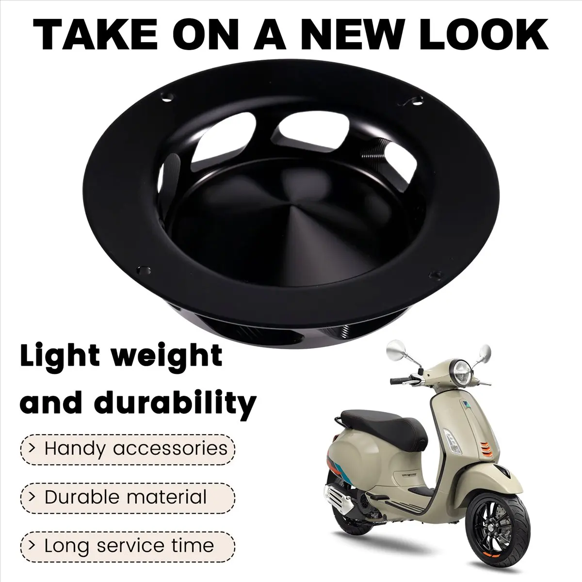 Super Sale Motorcycle Accessories Engine Cover Fan Cover Protector Radiator Guard for Vespa Sprint150 Sprint Primavera 150 Black