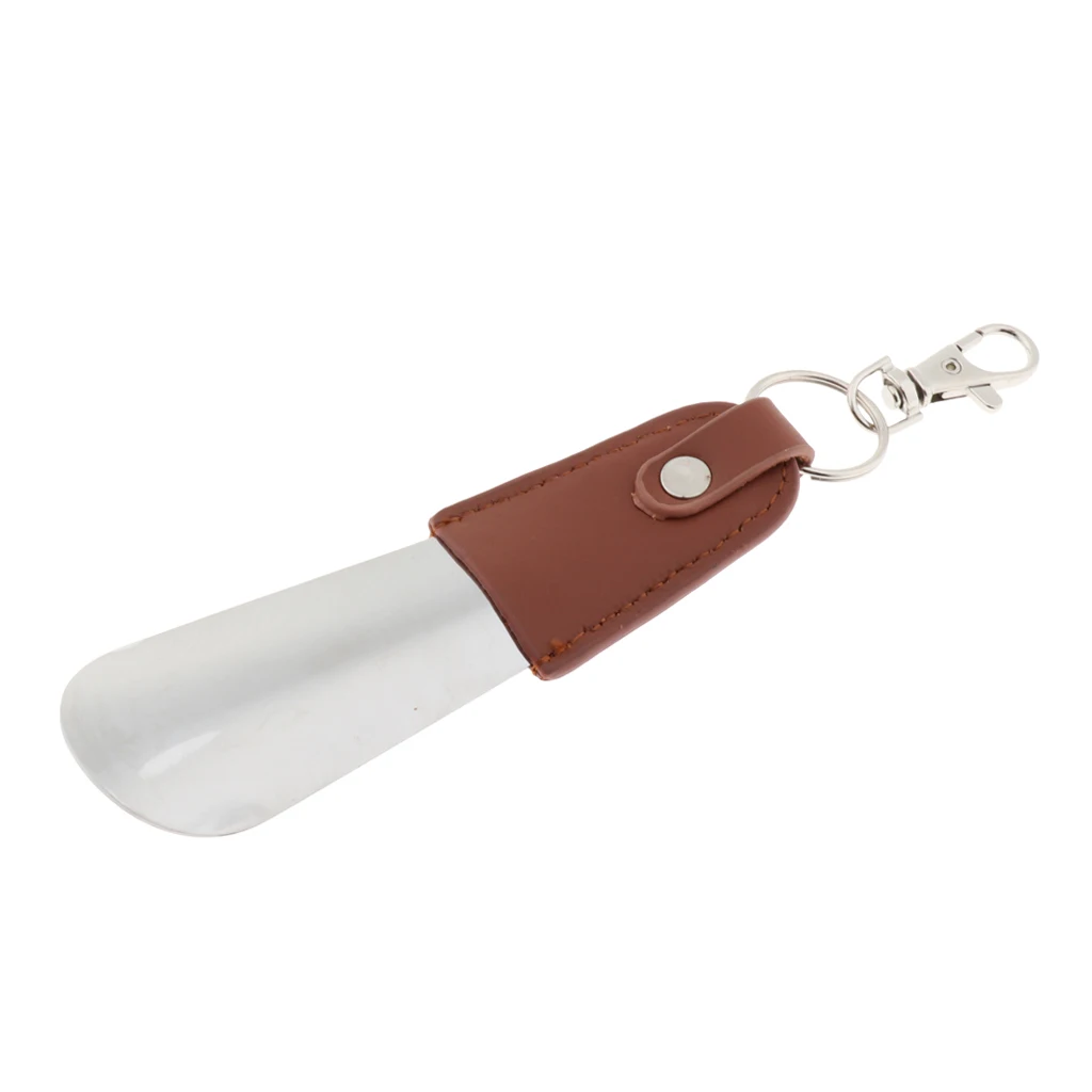 Classic Travel Shoehorn Stainless Steel Mini Shoe Lifter Portable Shoe Spoon Keychain for Shoes Accessories