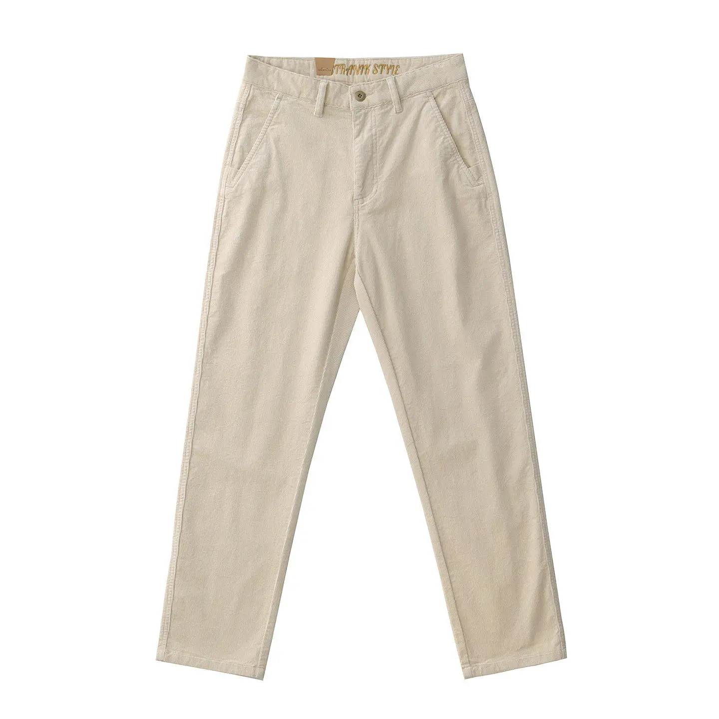 Corduroy pants men's American retro micro-elastic workwear small straight corduroy casual pants