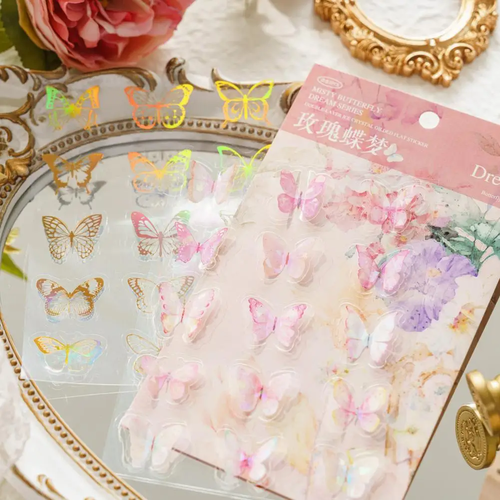 2Pcs Practical Photo Frame Sticker Irregular Shape Photo Album Sticker Foldable 3D Design Decorative