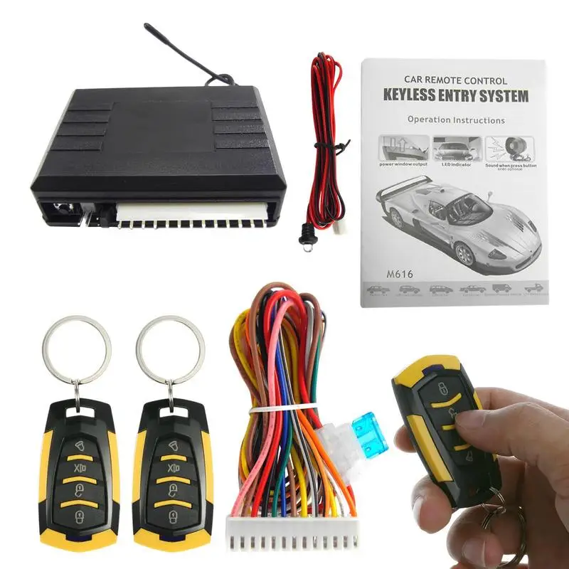 Universal Car Alarm Auto Start Stop System Remote Control Engine Ignition Autostart Car Central Door Lock with Wiring Remote