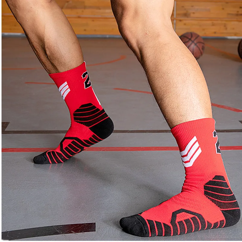 Basketball Socks Towel Professional High Bottom Knee Thickened Breathable Outdoor Running Cycling Men Women Child Sports Socks