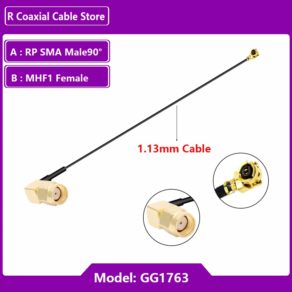 1 قطعة SMA أنثى الزاوية اليمنى إلى ufl U.FL MHF أنثى RG1.13mm 0.81 مللي متر ضفيرة تمديد MHF RF كابل لهوائي WIFI