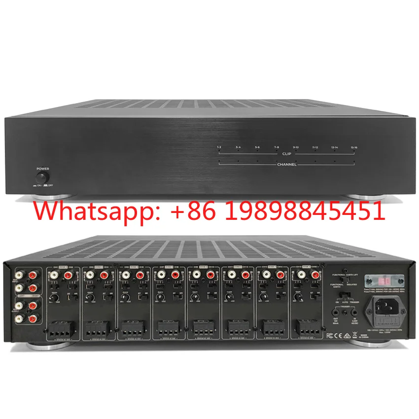 Class D Power Amplifier Channel Audio Amplifier 1200 Watts High Performance Home Business Ultimate 16