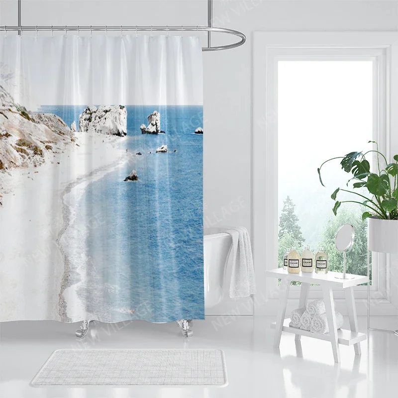 Waterproof fabric shower curtains Bathroom curtain accessories 180x200 Bath curtain for shower 240*200 nordic boho decoration