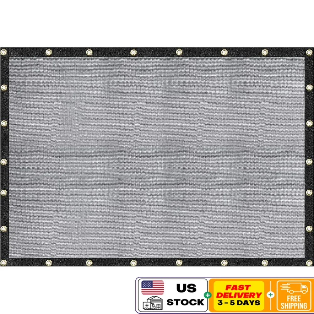 

Heavy Duty 10x12 FT Mesh Shade Tarp Black HDPE UV Resistant Grommets Multipurpose Backyard Greenhouse Pool Cover Durable Tarp