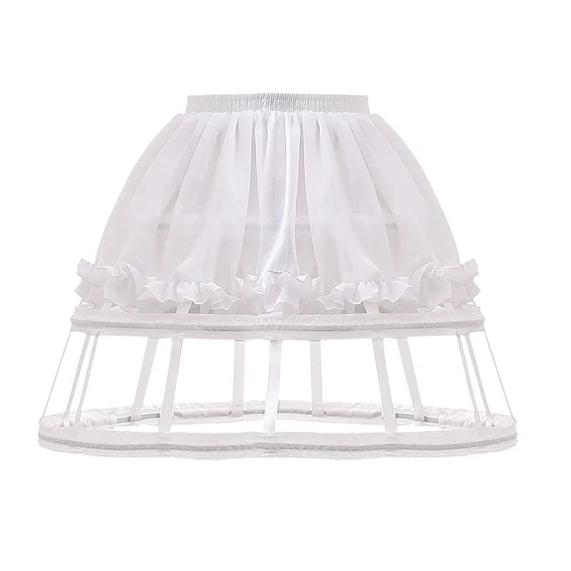 Lolita Crinoline Lolita Geweld Visgraten Drukte Drielaags Vogelkooi Crinoline Rok Binnenkleding Dagelijks Carmen