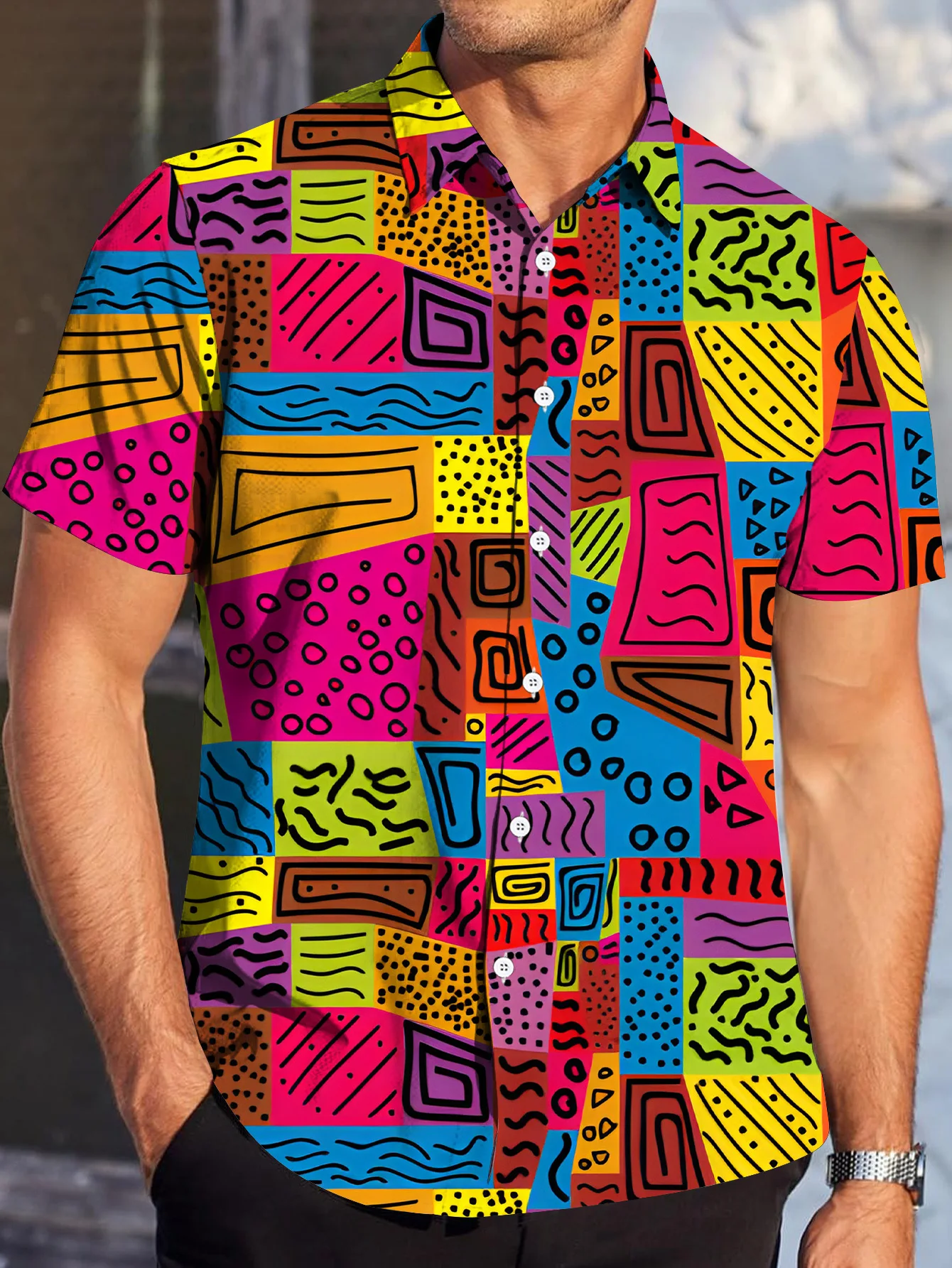 

Fashion Cruise Ship Vacation Graphic Hawaiian Man Shirt Pontoon Short Sleeve 2025
