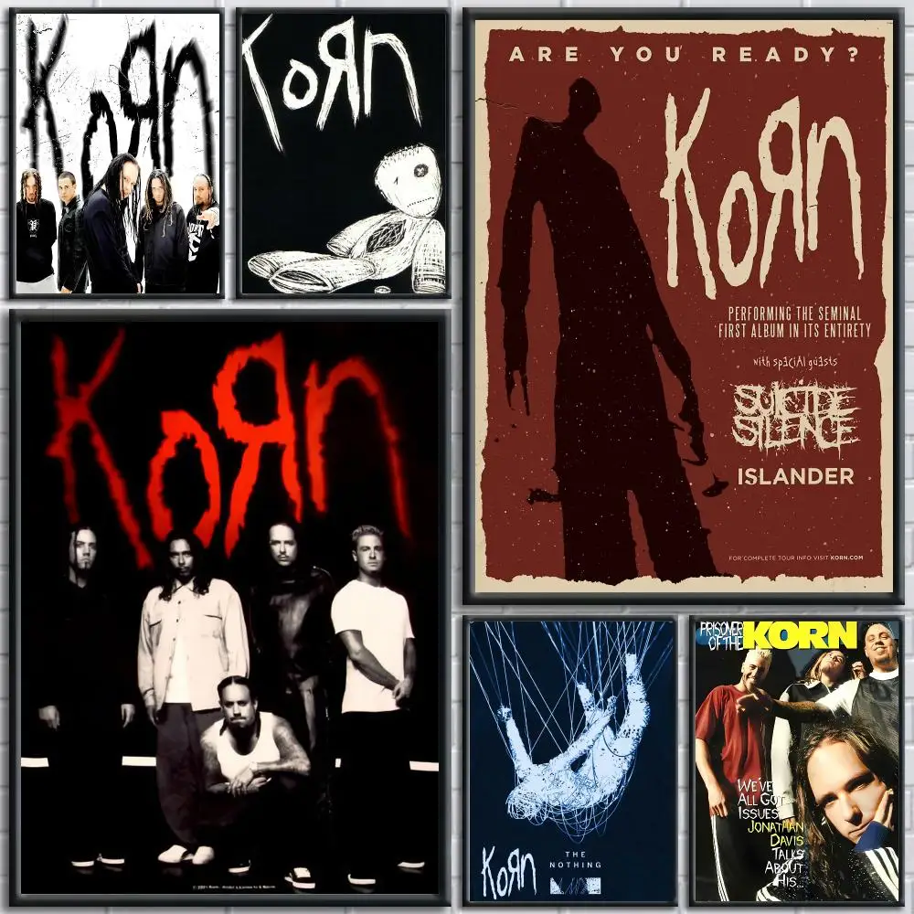 Gothic Band K-KornS Poster HD Self-Adhesive No Residue After Removal Ideal for All Kinds of Wall Decor