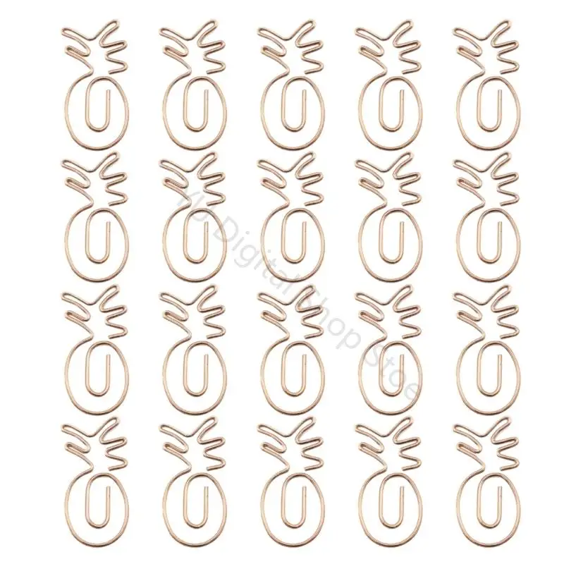 96BA Büro-Büroklammer-Set, Roségold, dekorative Metall-Dokumentenklammern für lose Seiten, Lernblätter, Planer, Seitenmarkierung – Detail 5