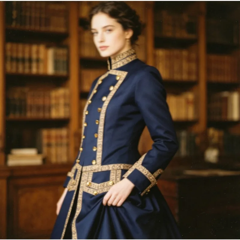 

Men's Victorian Regency Military Tailcoat 18th Century Colonial Officer Medieval Vintage Costume for Halloween Cosplay Party