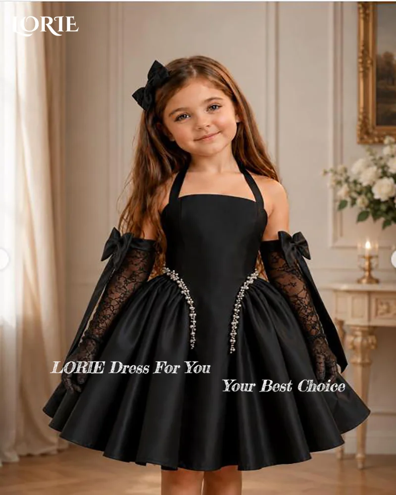 LORIE Sweet Flower Girl Dress for Weddings A-Line Midi Bow Kids Formal Outfit Flower Girl Dresses Customized Gril Party Gowns