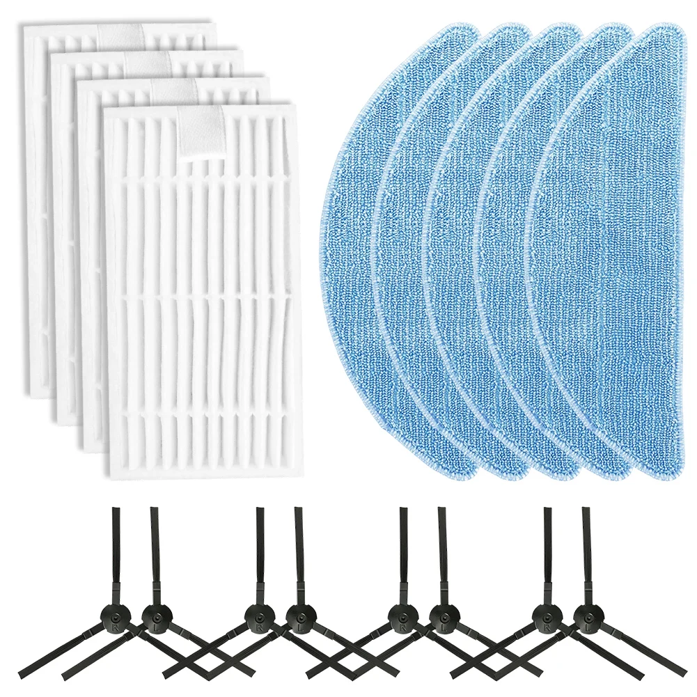 High Performance Accessories Pack for ILIFE G9/G9PRO/V9/V9PRO Featuring Filters Mop Cloths & Side Brushes for Deep Clean