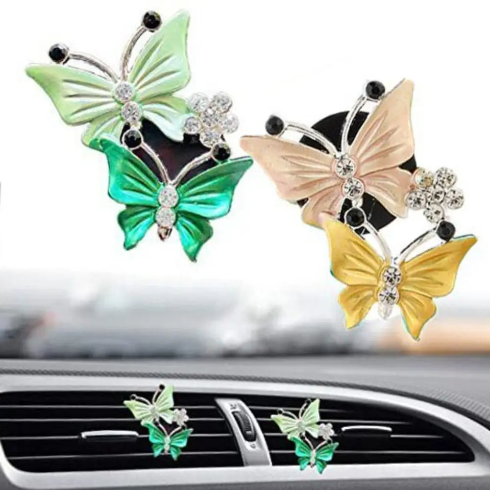 Gift Butterfly Car Aromatherapy ​Vent Clips Rhinestone Decorate Aromatherapy Clip Purifying Air Freshener Perfume Clip