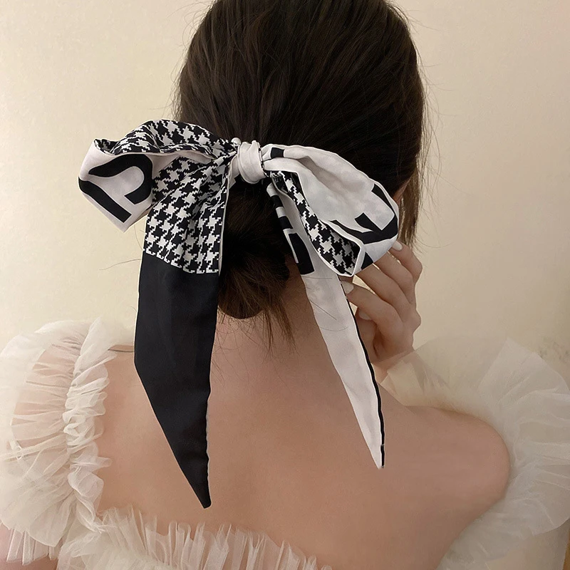 Retro Elegant Headband Fashion Women Simple Personality Bow Knot Winding Hair Rope Band Design Korean Girls Hair Accessories