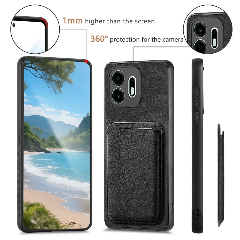 For Magsafe Leather Case for Oneplus N6 1+N6 Magnetic Detachable 2 in 1 Wallet Card Pocket Shockproof Cover for One Plus N6 view 4