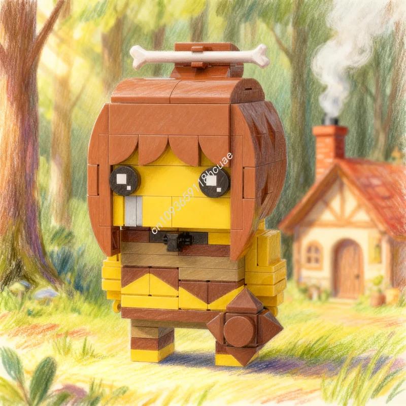 191pcs MOC Brickheadz Grot Vrouw Model Bouwstenen Architectuur DIY Creatief Speelgoed Kerstcadeaus Idee Onderwijs Baksteen