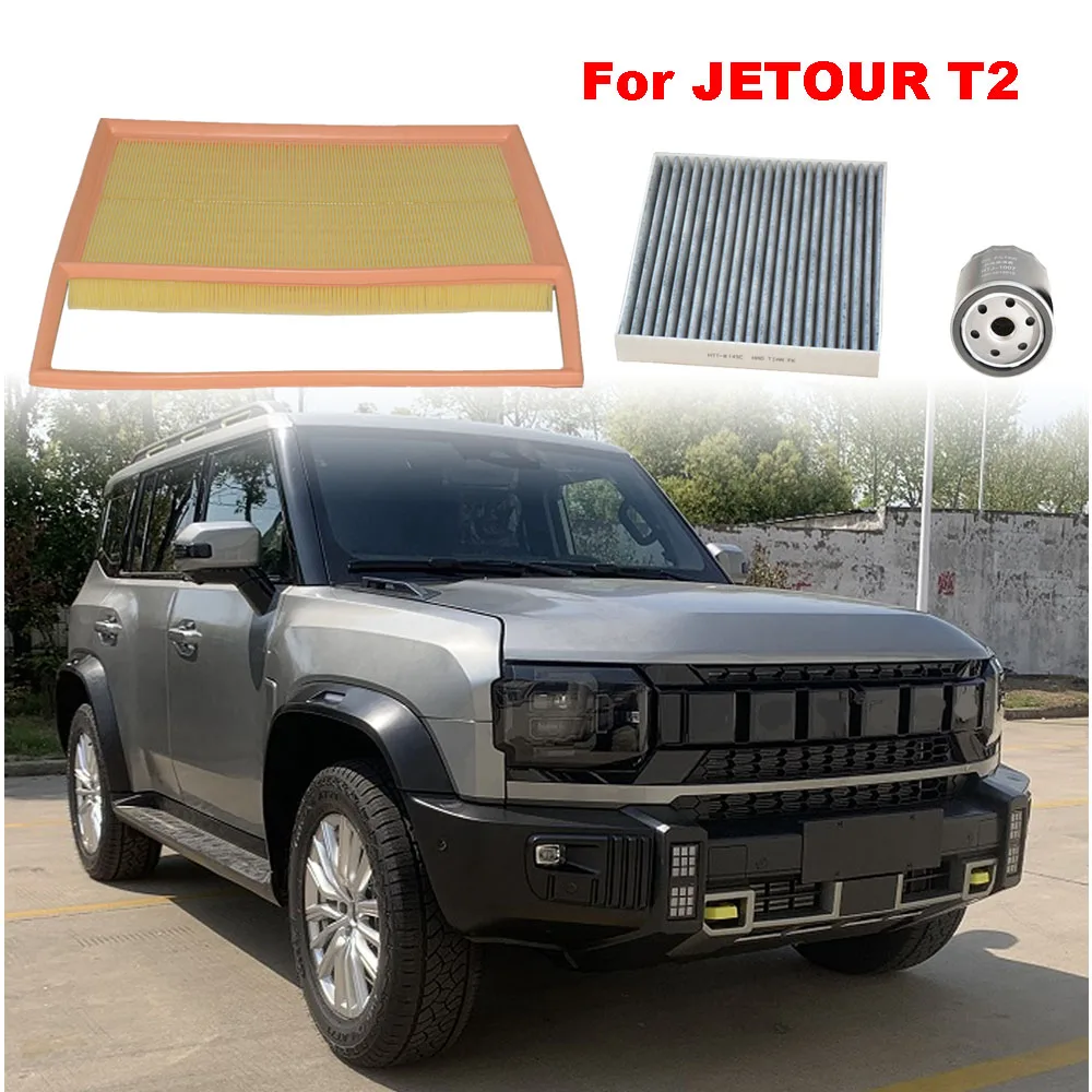 3pcs Filter Set For JETOUR T2 2023-2024 CHERY TRAVELER SQRF4J20 Gas Engine Parts Cabin A/C Fresh Air Oil Filter Accessories