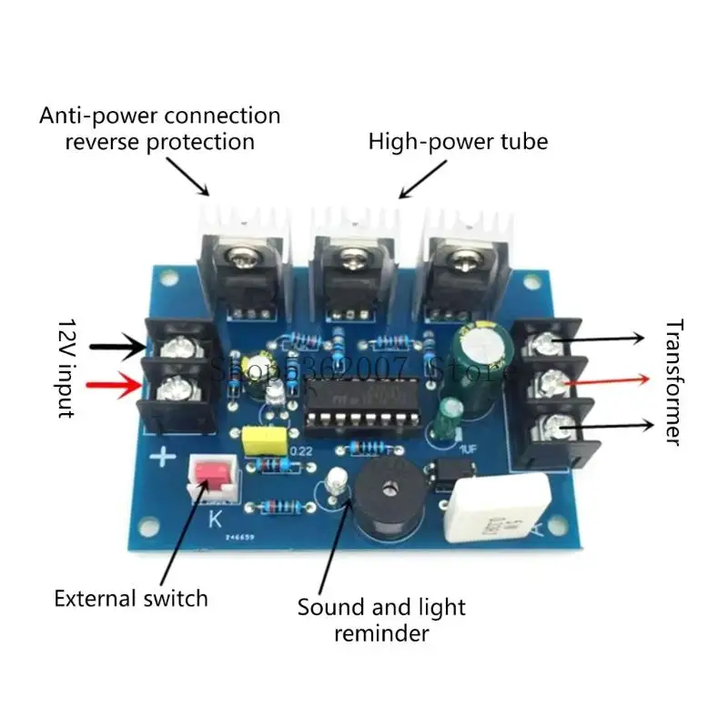 Mouse Control Artifact 12V Electric Mousetrap with Converter Driver for Home 40JB